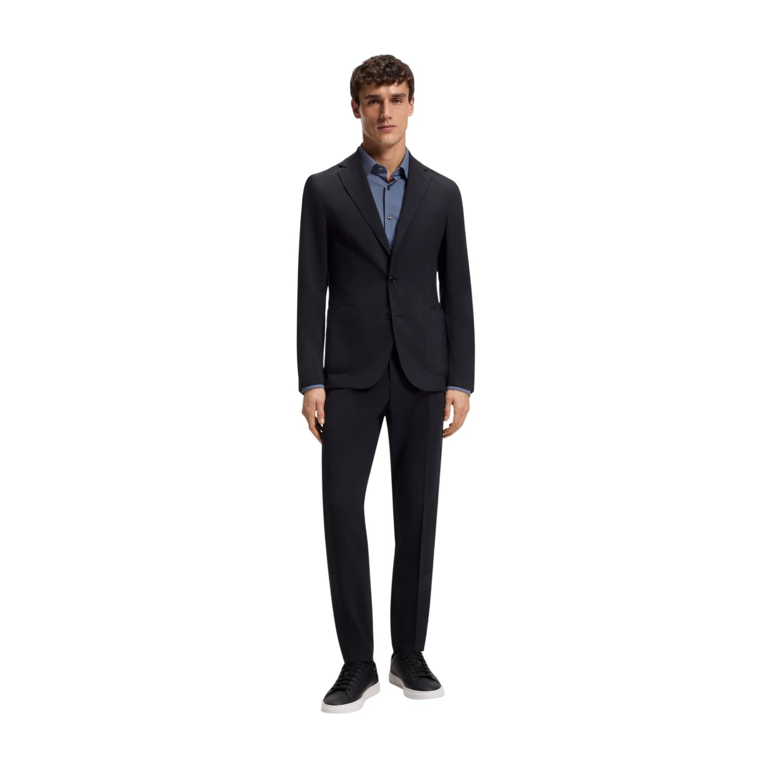 Black - Lifestyle - Boss Mens Seersucker Slim Blazer