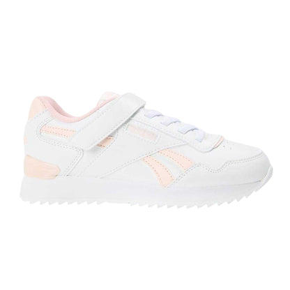White-Pink - Front - Reebok Childrens-Kids Royal Glide Trainers
