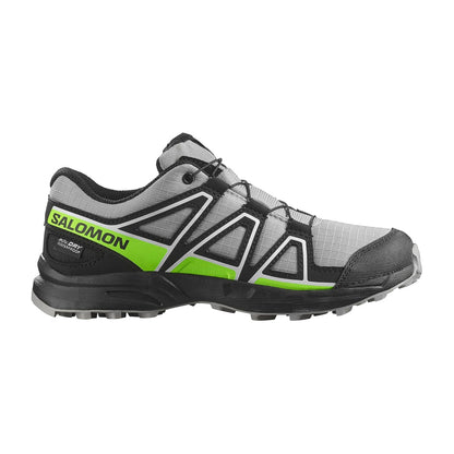 Alloy-Green - Front - Salomon Childrens-Kids Speedcross Waterproof Shoes