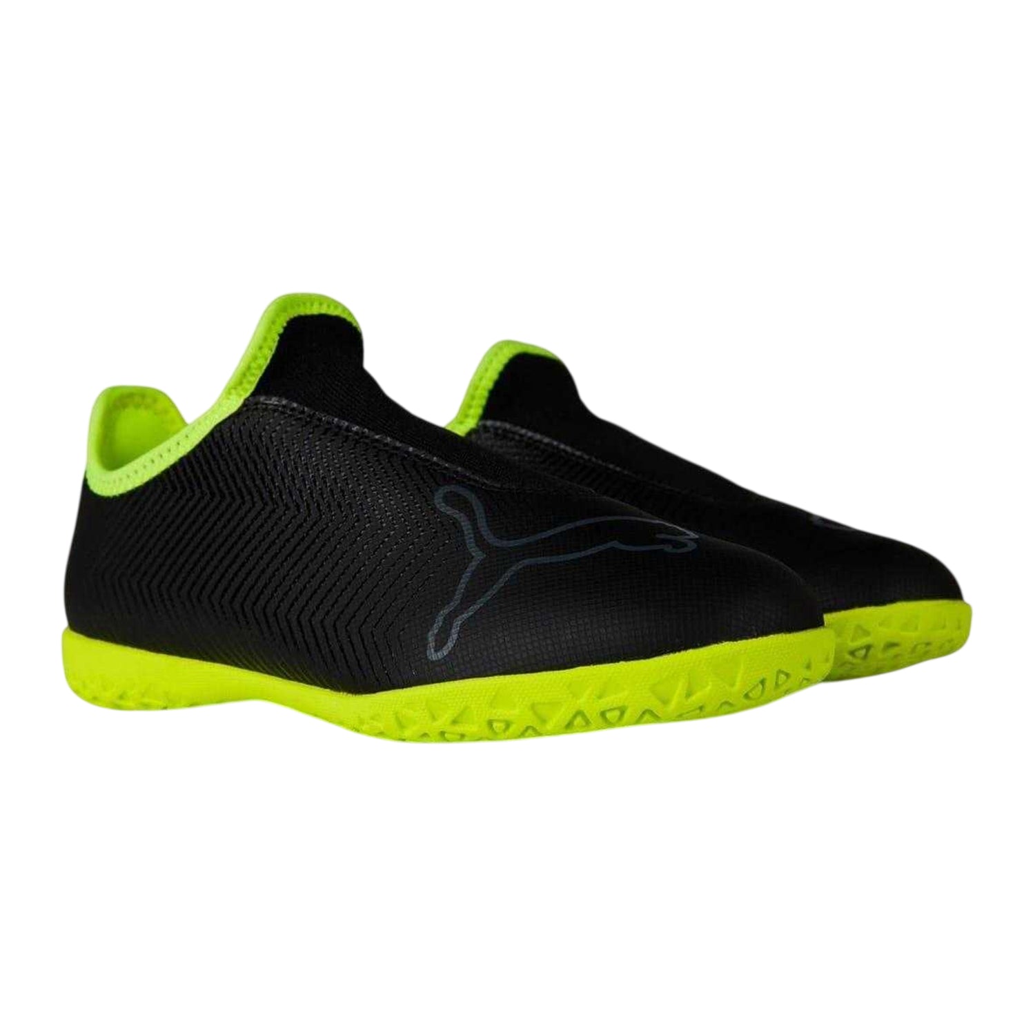 Black - Lifestyle - Puma Childrens-Kids Finesse LL IT Indoor Football Shoes
