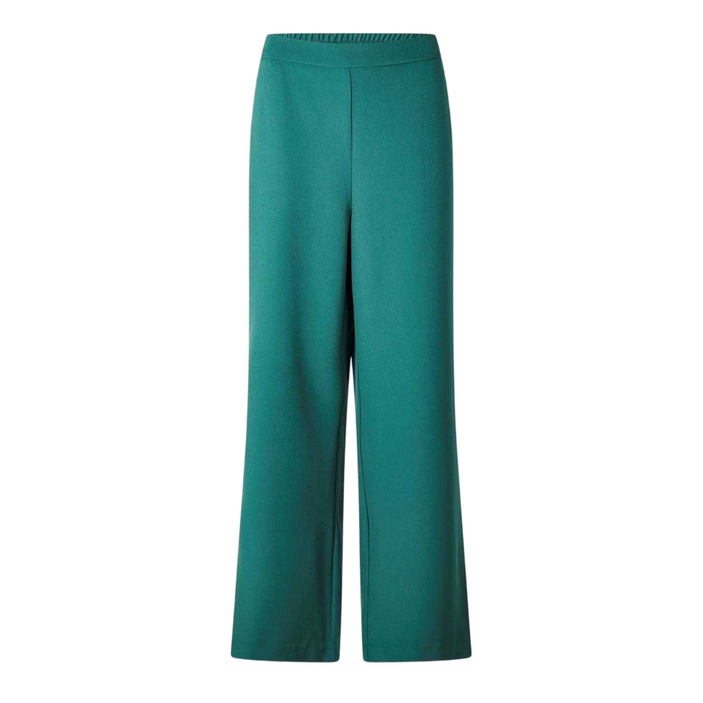 Trek Green - Front - Pieces Womens-Ladies Elasticated Wide Leg Trousers