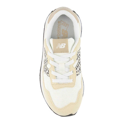Sandstone - Back - New Balance Childrens-Kids 237 Leopard Print Suede Trainers