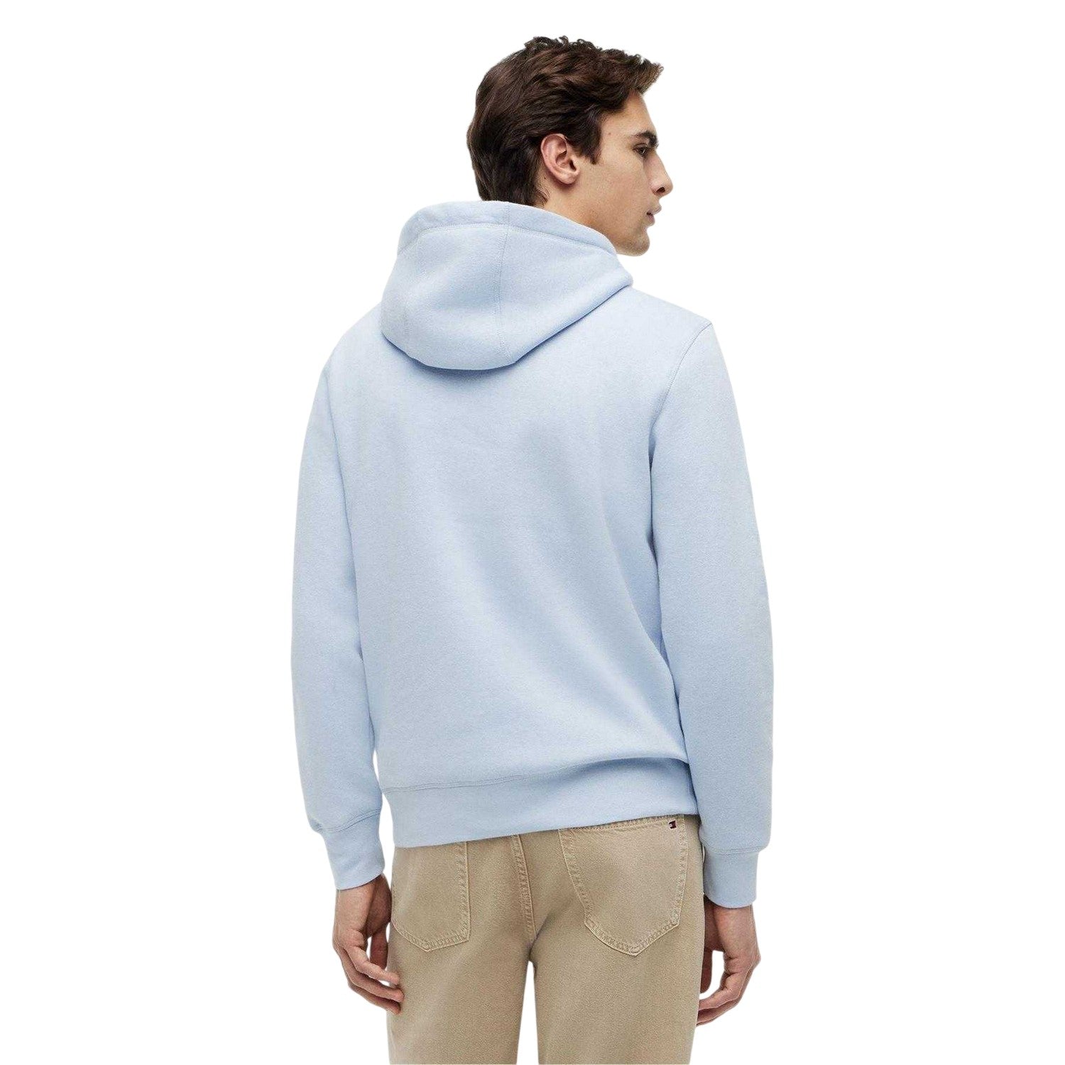 Breezy Blue - Back - Tommy Hilfiger Mens Logo Hoodie