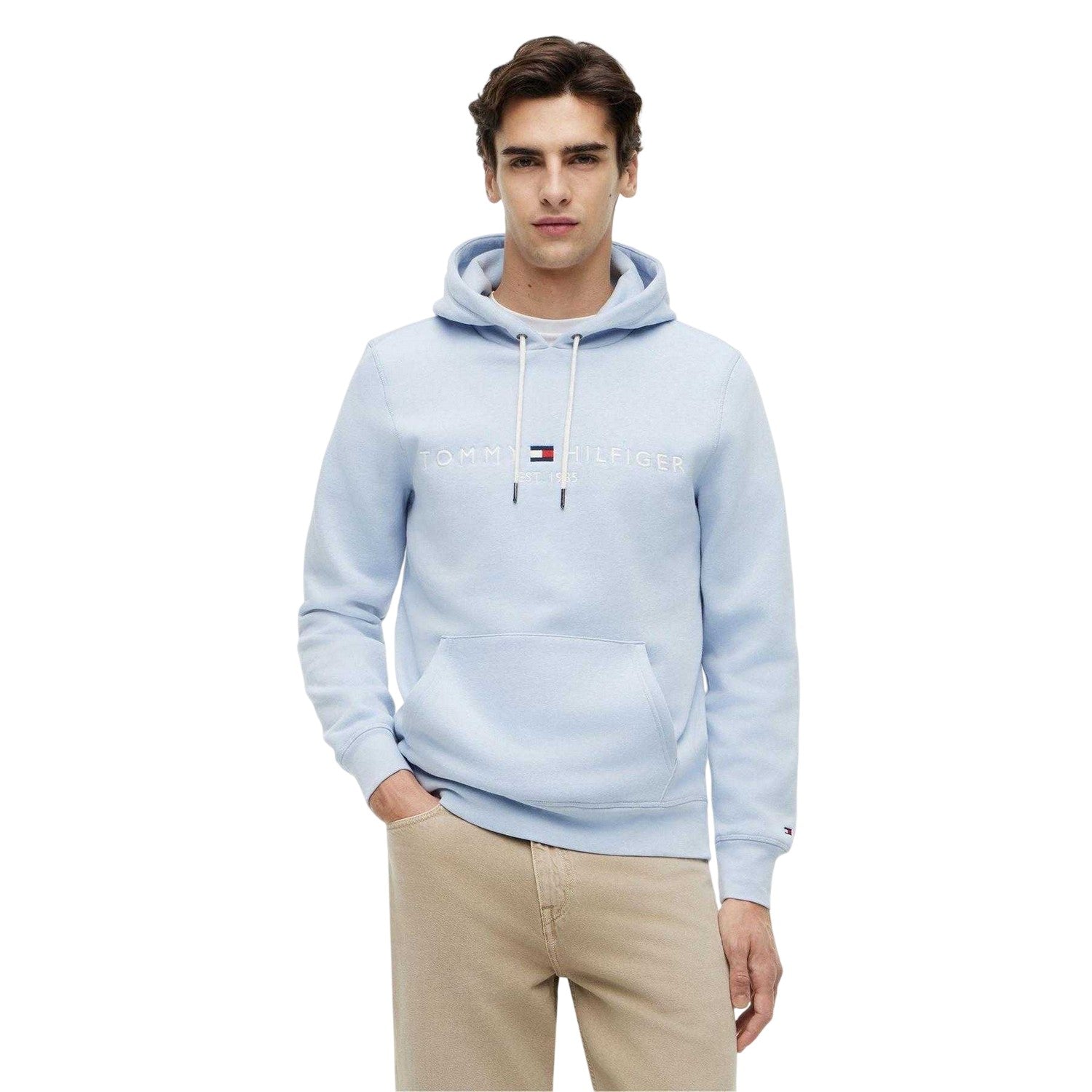 Breezy Blue - Lifestyle - Tommy Hilfiger Mens Logo Hoodie