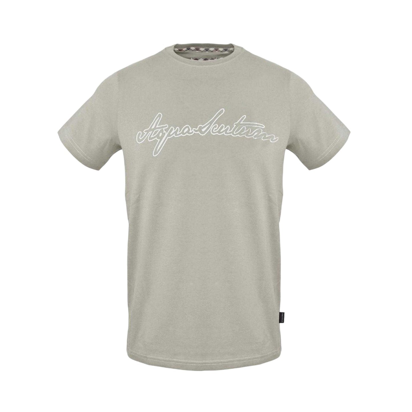 Grey - Front - Aquascutum Mens Logo Jersey Cotton T-Shirt