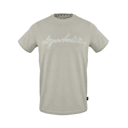 Grey - Front - Aquascutum Mens Logo Jersey Cotton T-Shirt