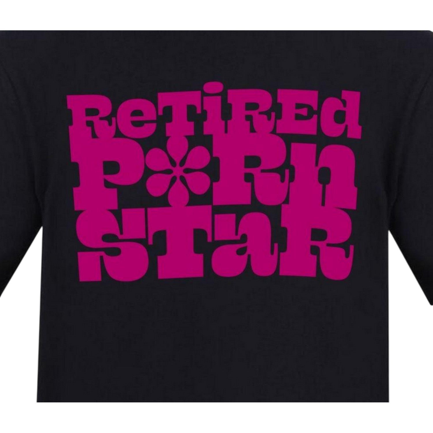 Black-Pink - Side - AWD Mens Retired Text T-Shirt
