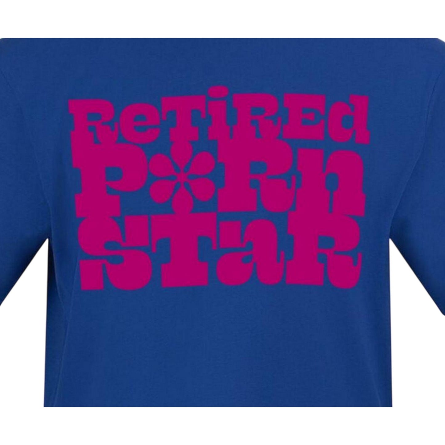 Blue-Pink - Side - AWD Mens Retired Text T-Shirt