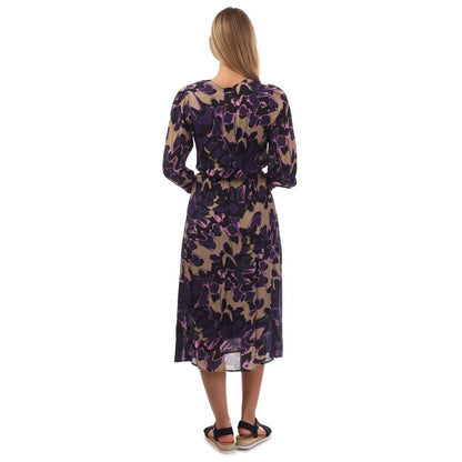 Beige-Black-Purple - Back - Boss Womens-Ladies Demaia Butterfly Dress