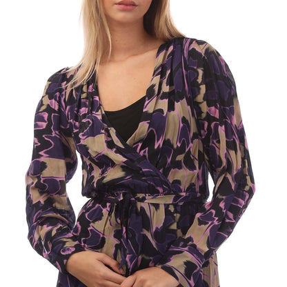 Beige-Black-Purple - Side - Boss Womens-Ladies Demaia Butterfly Dress