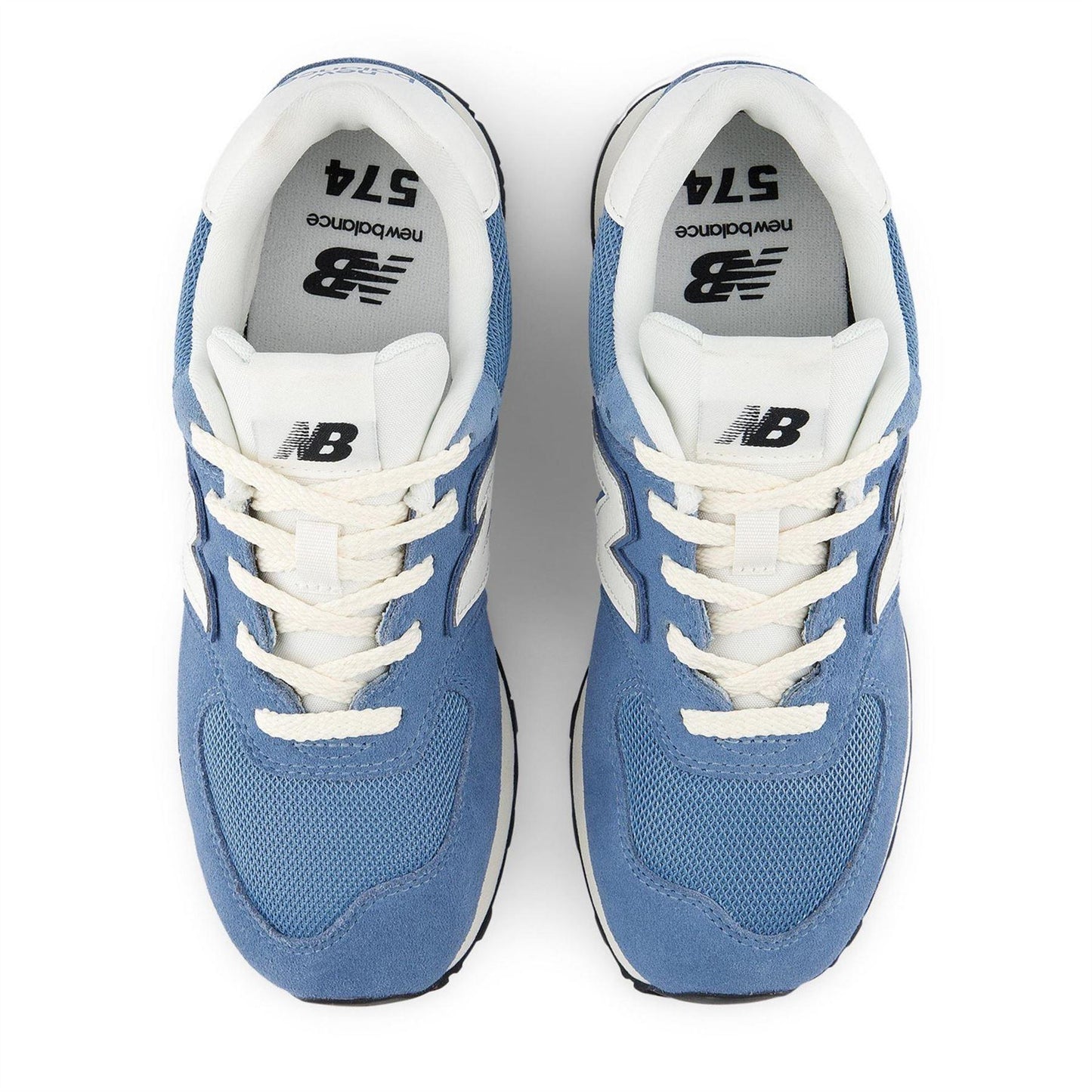 Heron-Blue - Lifestyle - New Balance Childrens-Kids 574 Suede Trainers