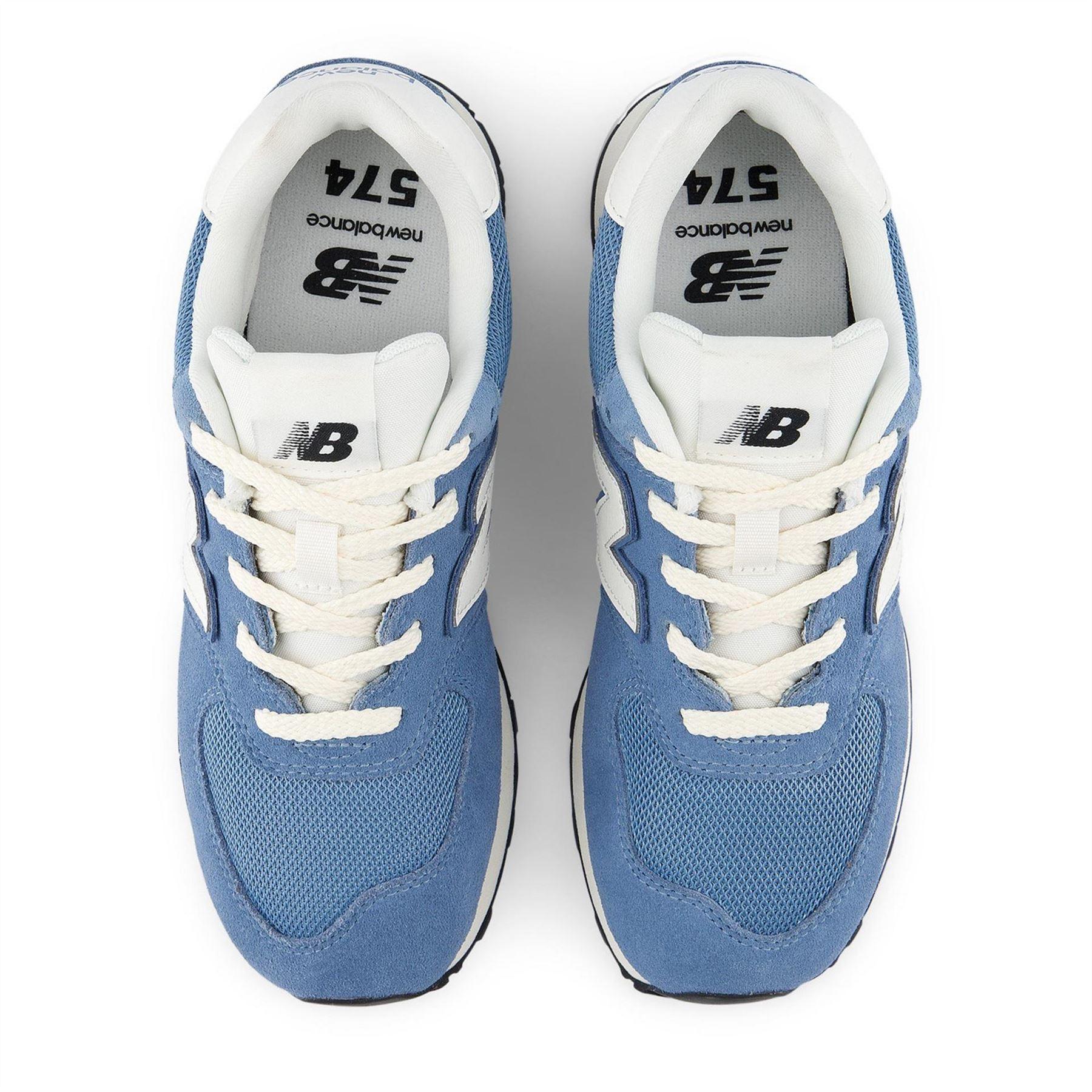 Heron-Blue - Lifestyle - New Balance Childrens-Kids 574 Suede Trainers
