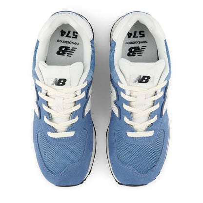 Heron-Blue - Lifestyle - New Balance Childrens-Kids 574 Suede Trainers