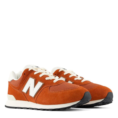 Maple - Side - New Balance Childrens-Kids 574 Suede Trainers