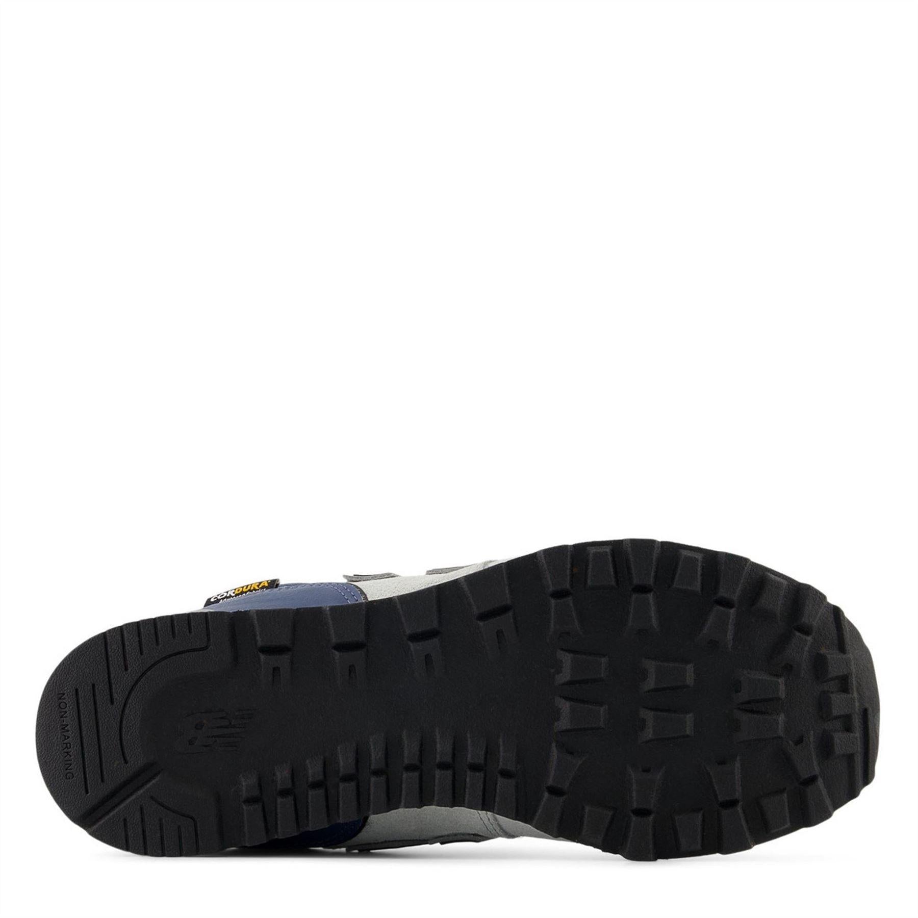 Grey - Side - New Balance Childrens-Kids 574 Suede Trainers