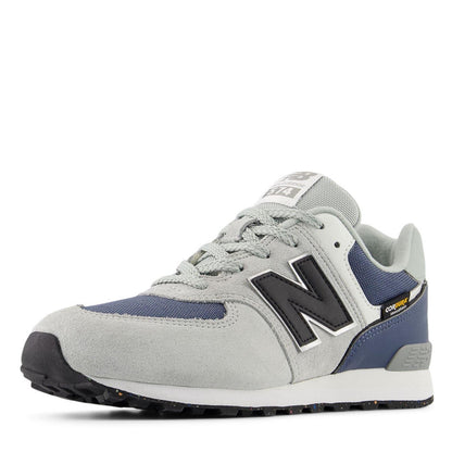 Grey - Lifestyle - New Balance Childrens-Kids 574 Suede Trainers