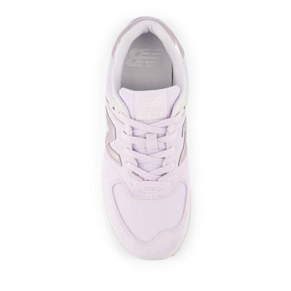 Sweet Taro-Pink Salt - Back - New Balance Childrens-Kids 574 Suede Trainers