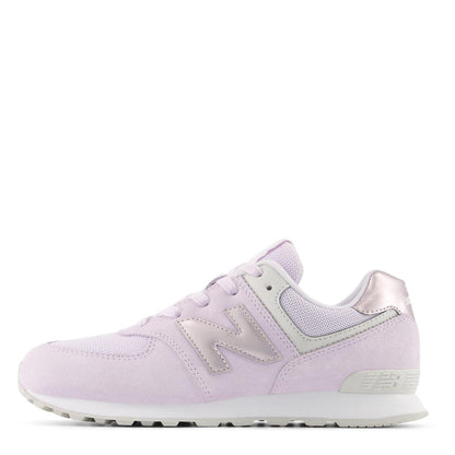 Sweet Taro-Pink Salt - Lifestyle - New Balance Childrens-Kids 574 Suede Trainers