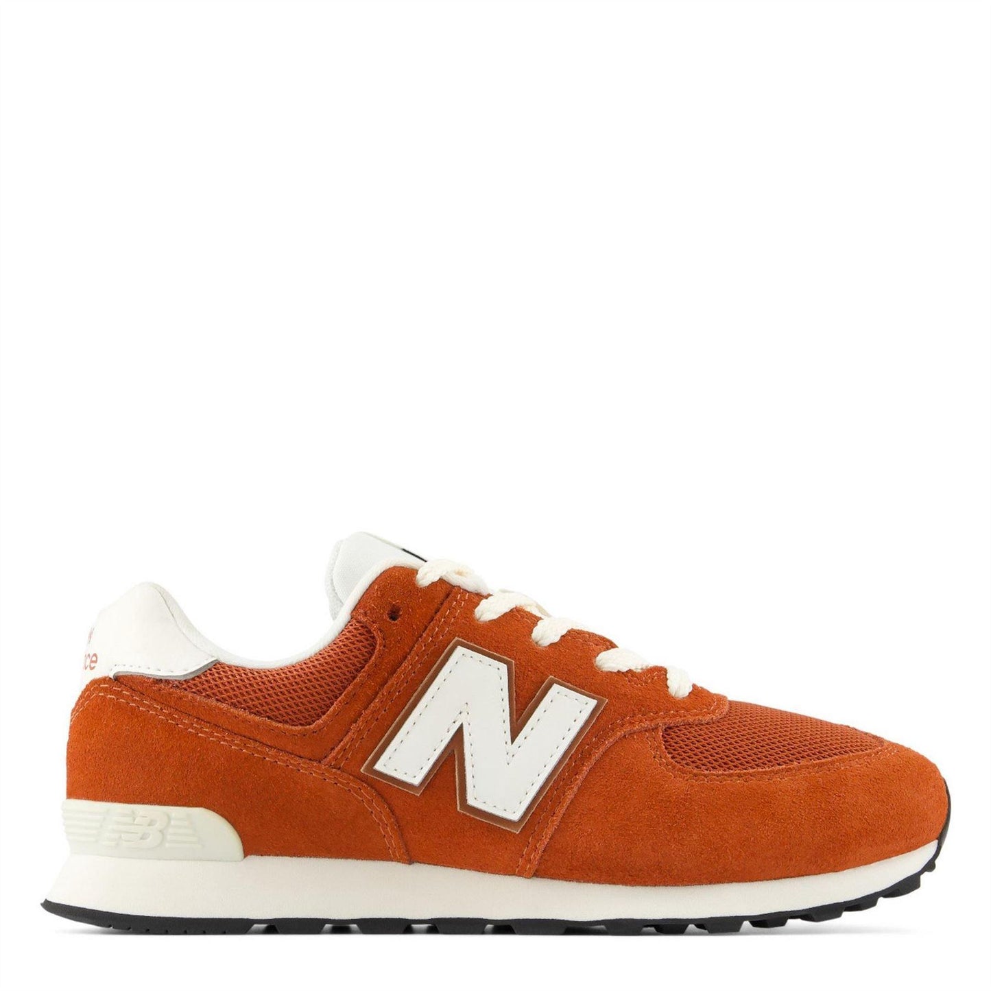 Maple - Front - New Balance Childrens-Kids 574 Suede Trainers