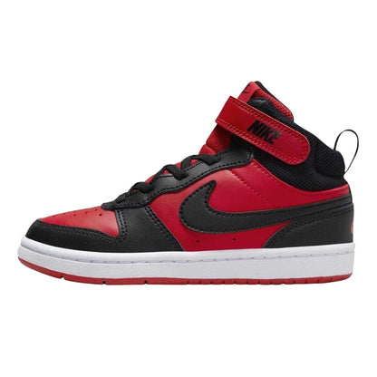 Red-Black - Back - Nike Boys Court Borough High Top Trainers