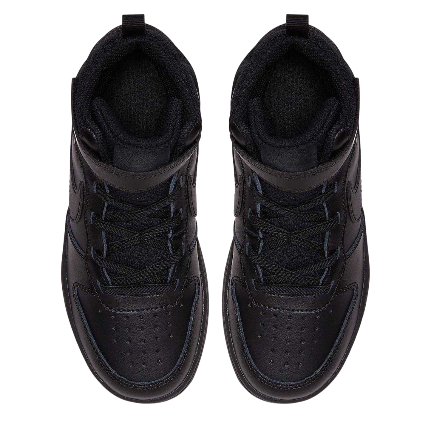 Triple Black - Side - Nike Boys Court Borough High Top Trainers