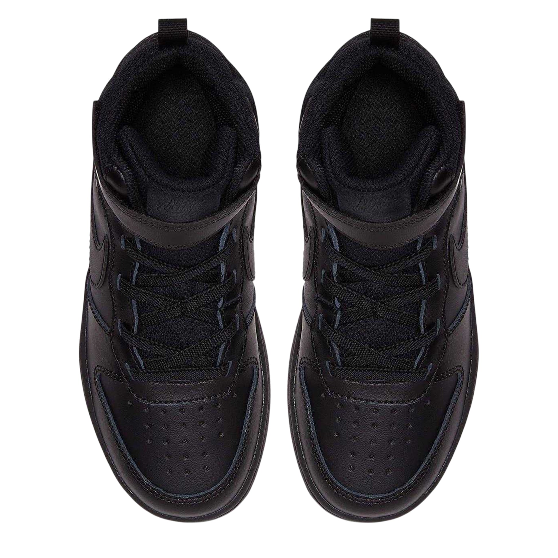Triple Black - Side - Nike Boys Court Borough High Top Trainers