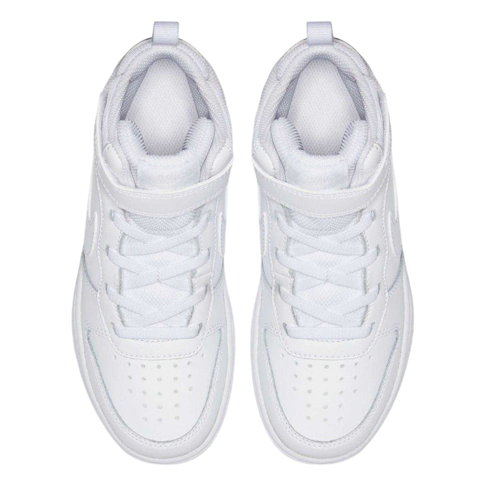 White - Side - Nike Boys Court Borough High Top Trainers