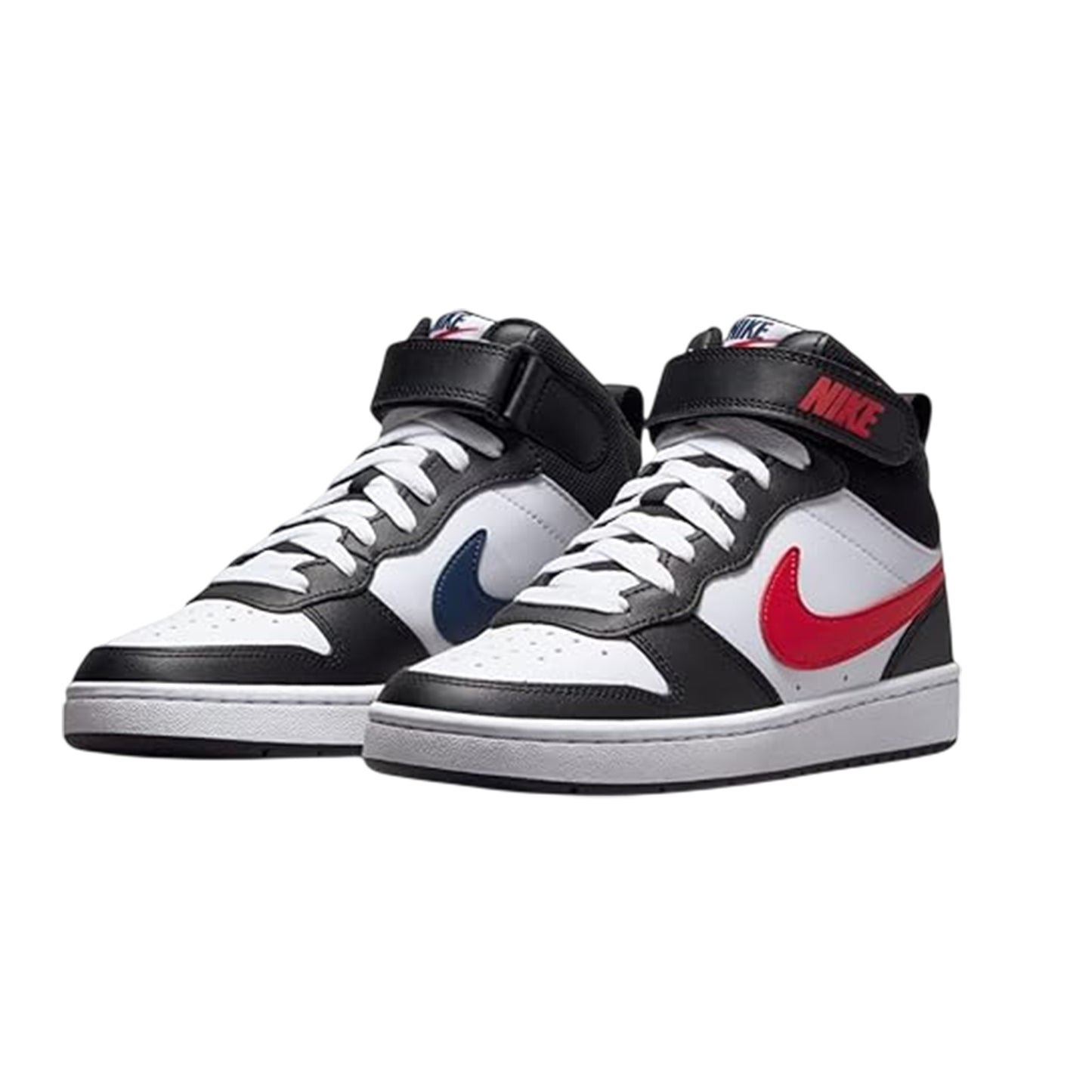 White-Black-Red - Lifestyle - Nike Boys Court Borough High Top Trainers