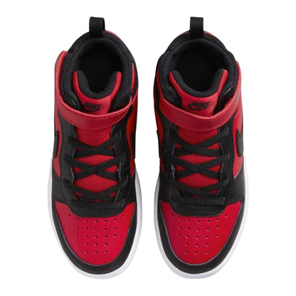 Red-Black - Side - Nike Boys Court Borough High Top Trainers
