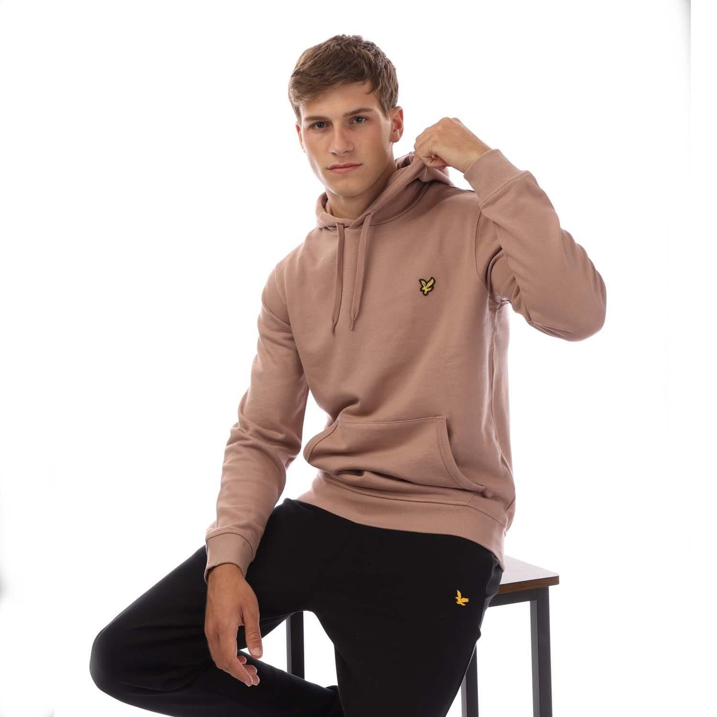 Mauve - Lifestyle - Lyle & Scott Mens Pull Over Hoodie