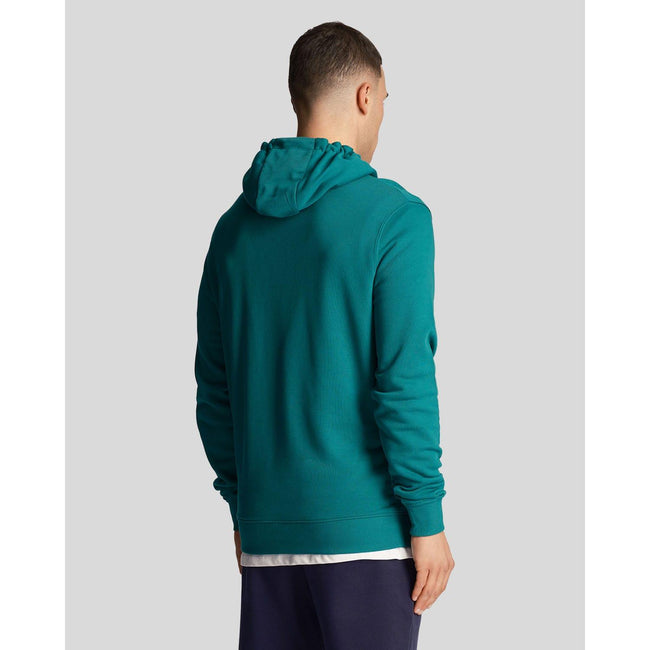 Green - Back - Lyle & Scott Mens Pull Over Hoodie