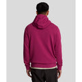 Burgundy - Side - Lyle & Scott Mens Pull Over Hoodie