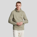 Beige - Front - Lyle & Scott Mens Pull Over Hoodie