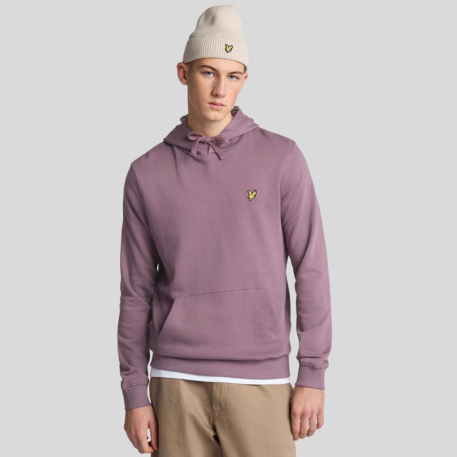 Purple - Front - Lyle & Scott Mens Pull Over Hoodie