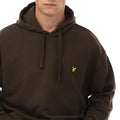 Olive - Back - Lyle & Scott Mens Pull Over Hoodie