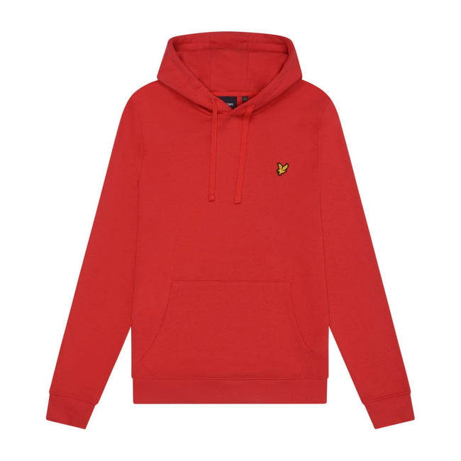 Red - Pack Shot - Lyle & Scott Mens Pull Over Hoodie