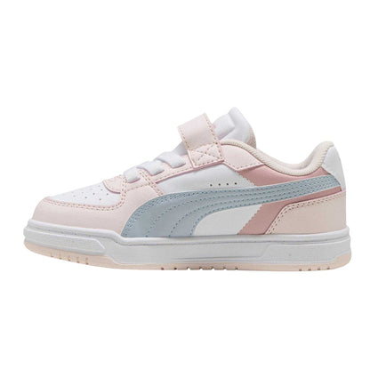 Blue-Blush Pink-White-Blue - Back - Puma Childrens-Kids Caven III Flat Trainers