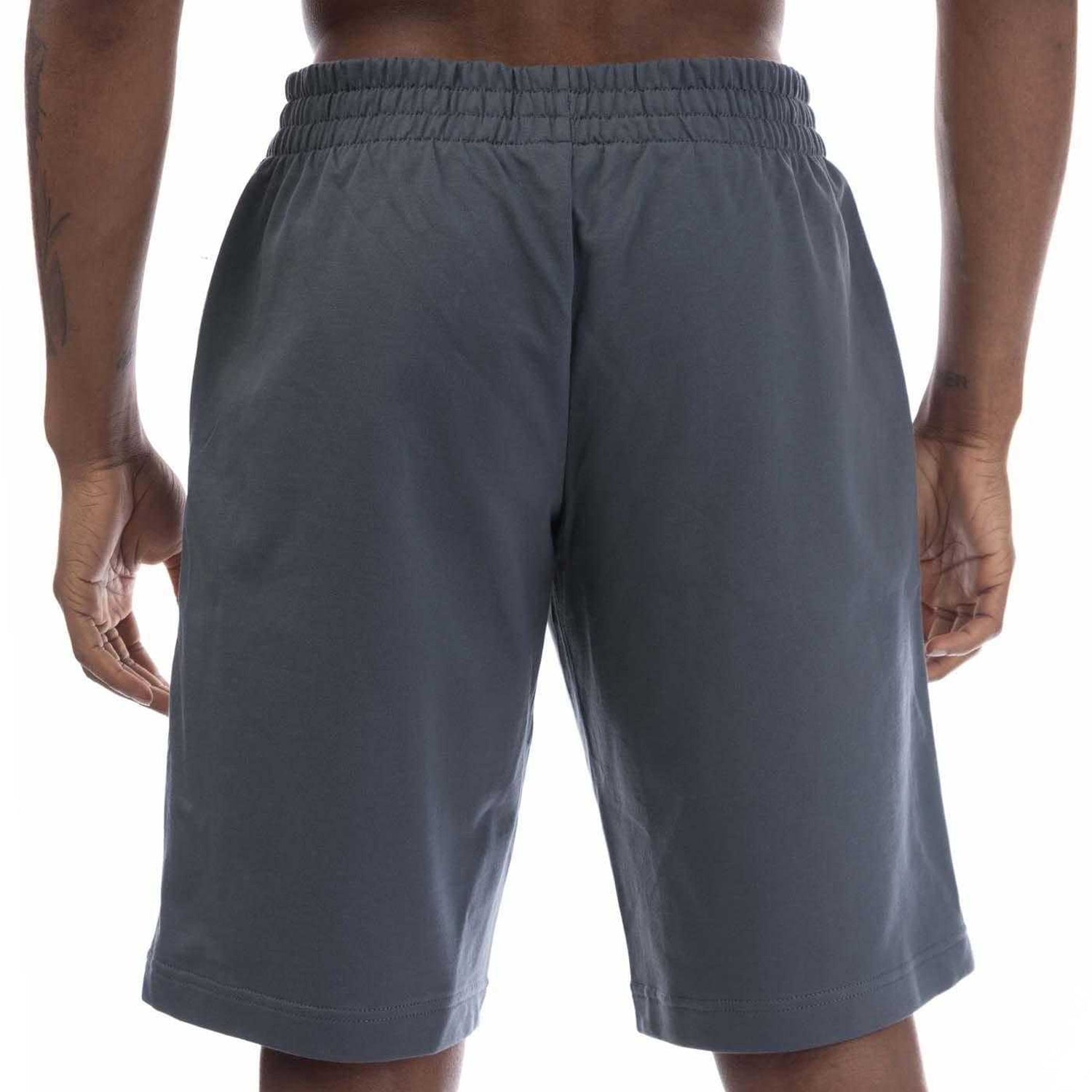 Blue - Back - Emporio Armani Mens Logo Branded Tape Shorts