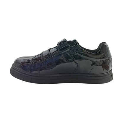 Black - Side - Pretty Green Childrens-Kids Stroud School Shoes