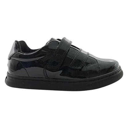 Black - Front - Pretty Green Childrens-Kids Stroud School Shoes