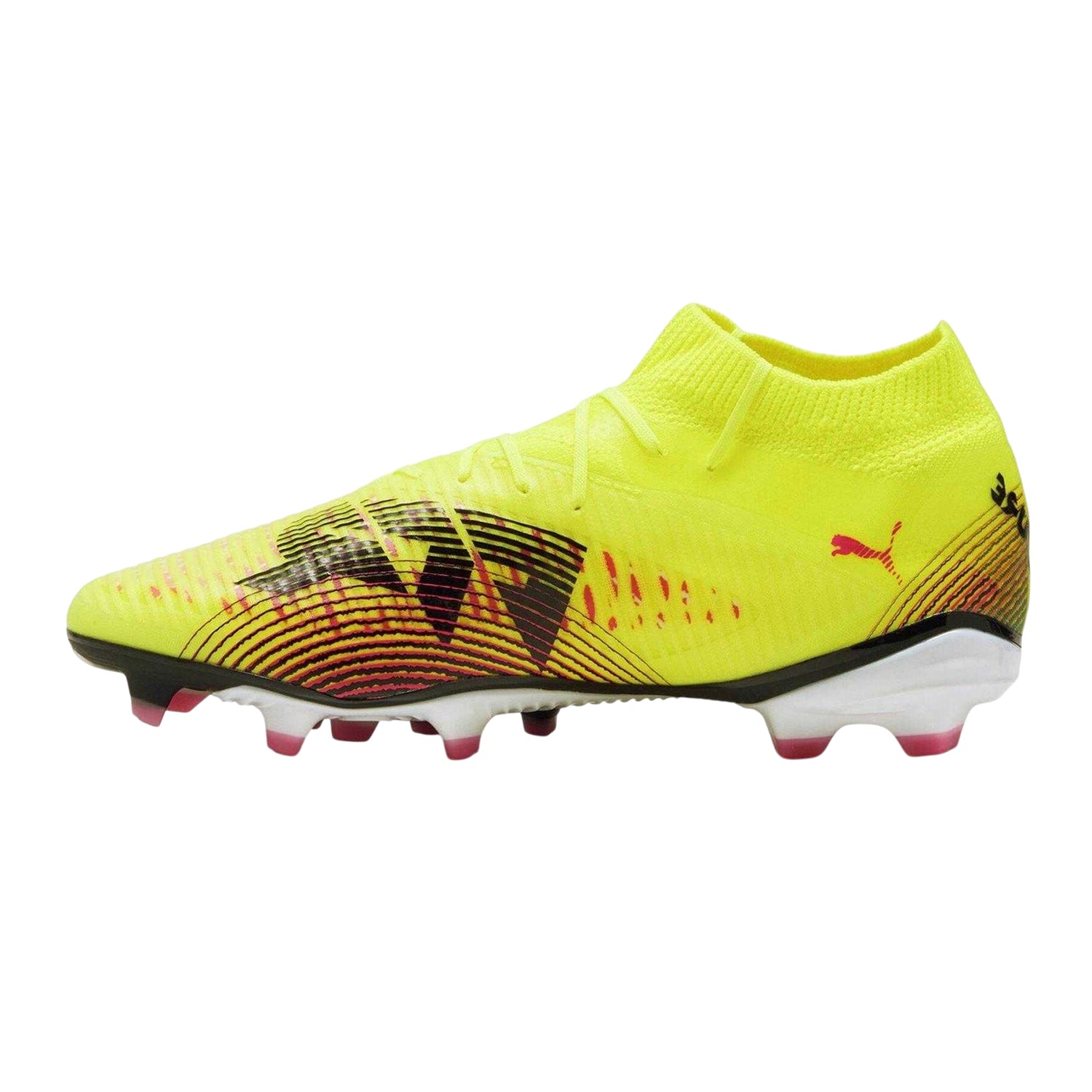 Yellow - Back - Puma Womens-Ladies Future 8 Pro Firm Ground Football Boots