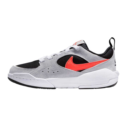 Black-White-Red - Side - Nike Childrens-Kids Air Jordan CMFT Era Suede Panel Trainers