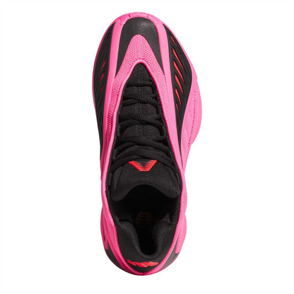 Pink-Black - Side - Adidas Boys Anthony Edwards Basketball Trainers
