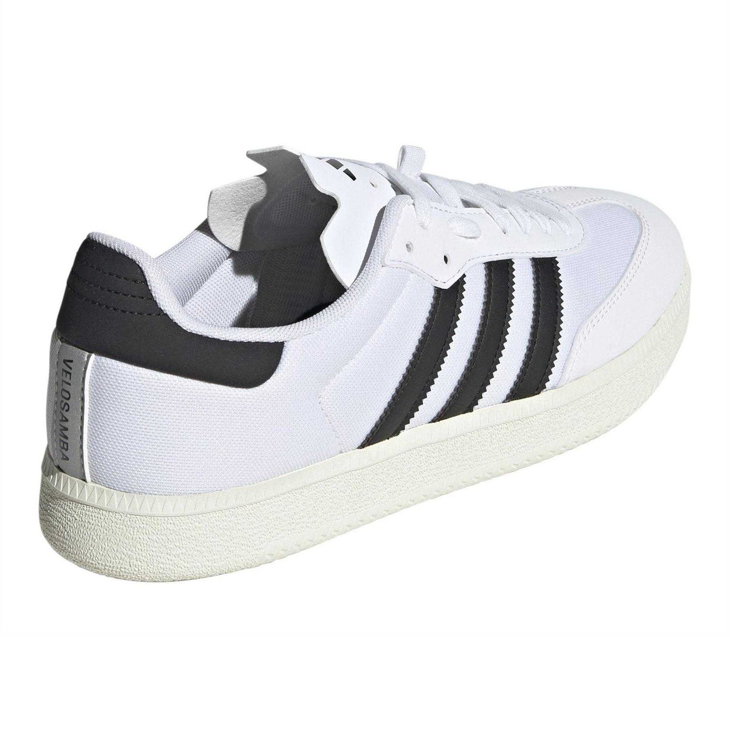 White - Back - Adidas Childrens-Kids Velosamba 3 Stripes Cycling Trainers