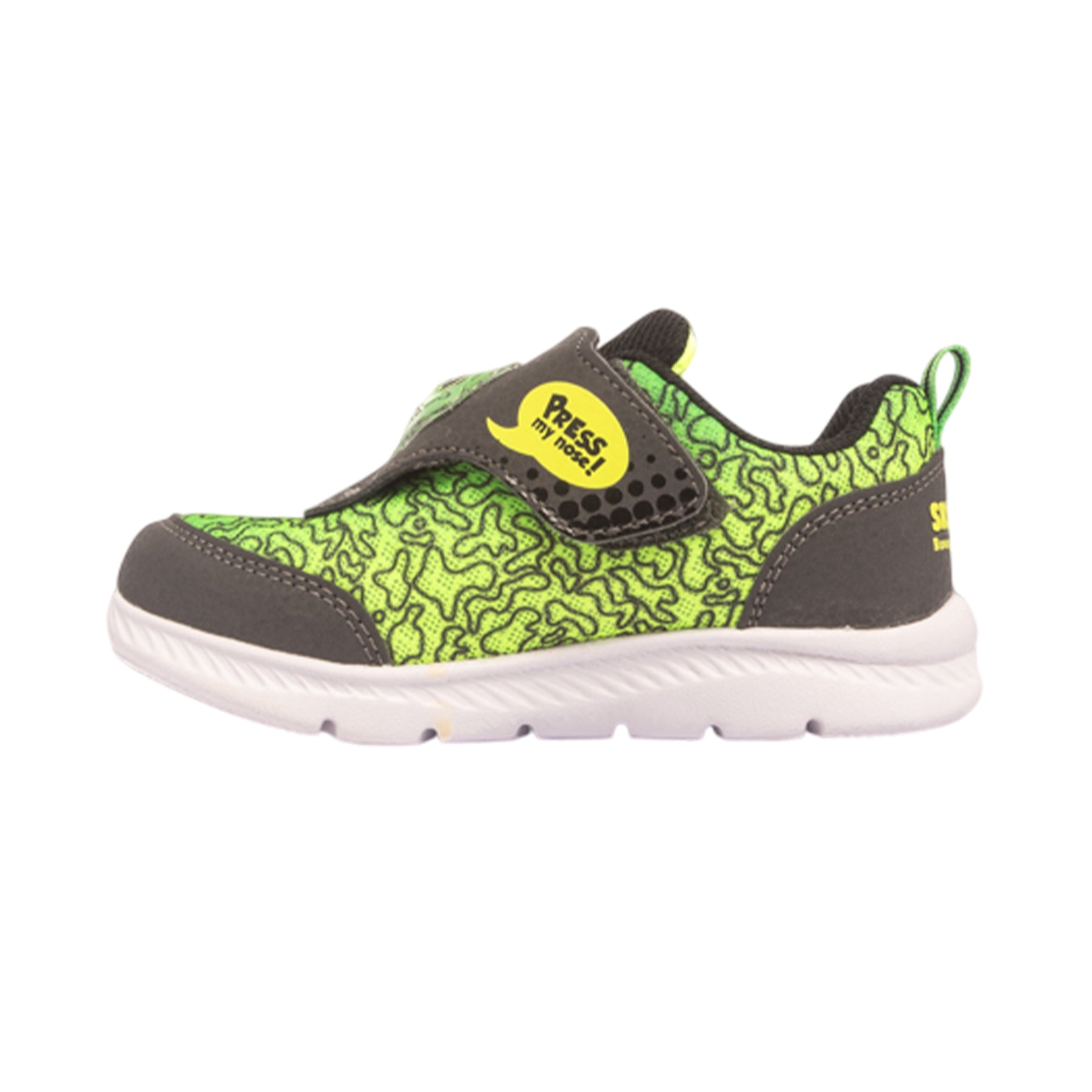 Charcoal-Lime - Back - Skechers Childrens-Kids Dinosaur Light Up Trainers