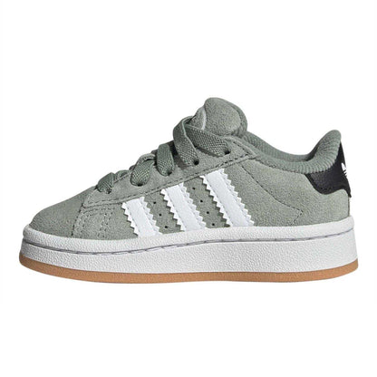 Silver Green - Side - Adidas Baby Campus Suede Trainers