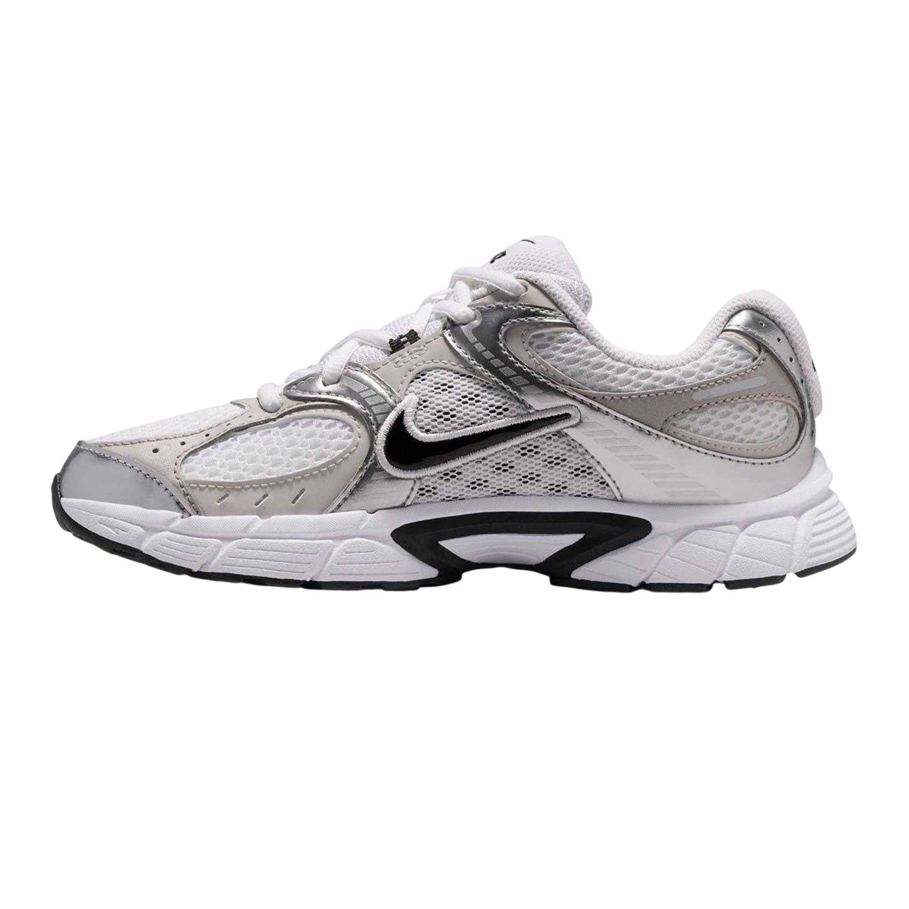 White-Black-Grey - Side - Nike Childrens-Kids V5 RNR Trainers