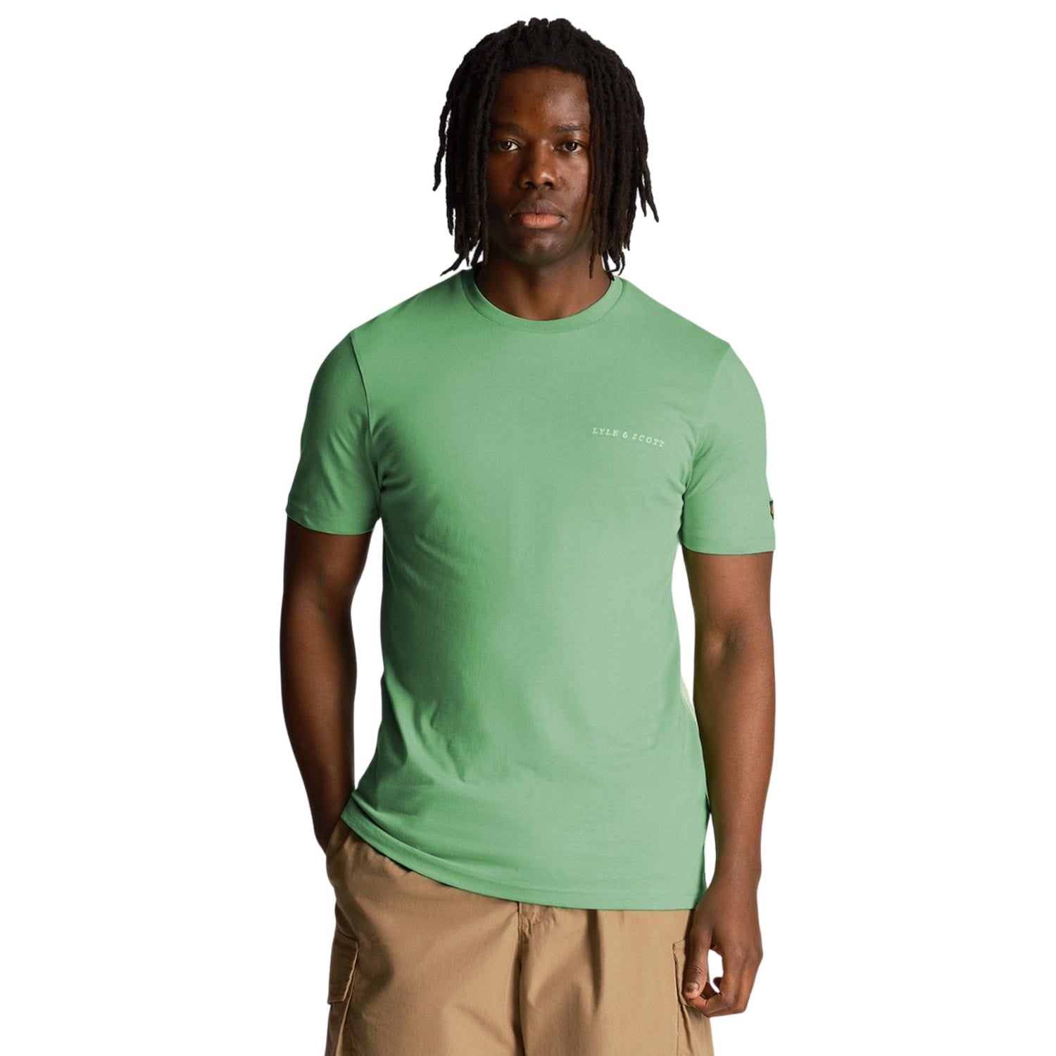 Green - Lifestyle - Lyle & Scott Mens Embroidered T-Shirt