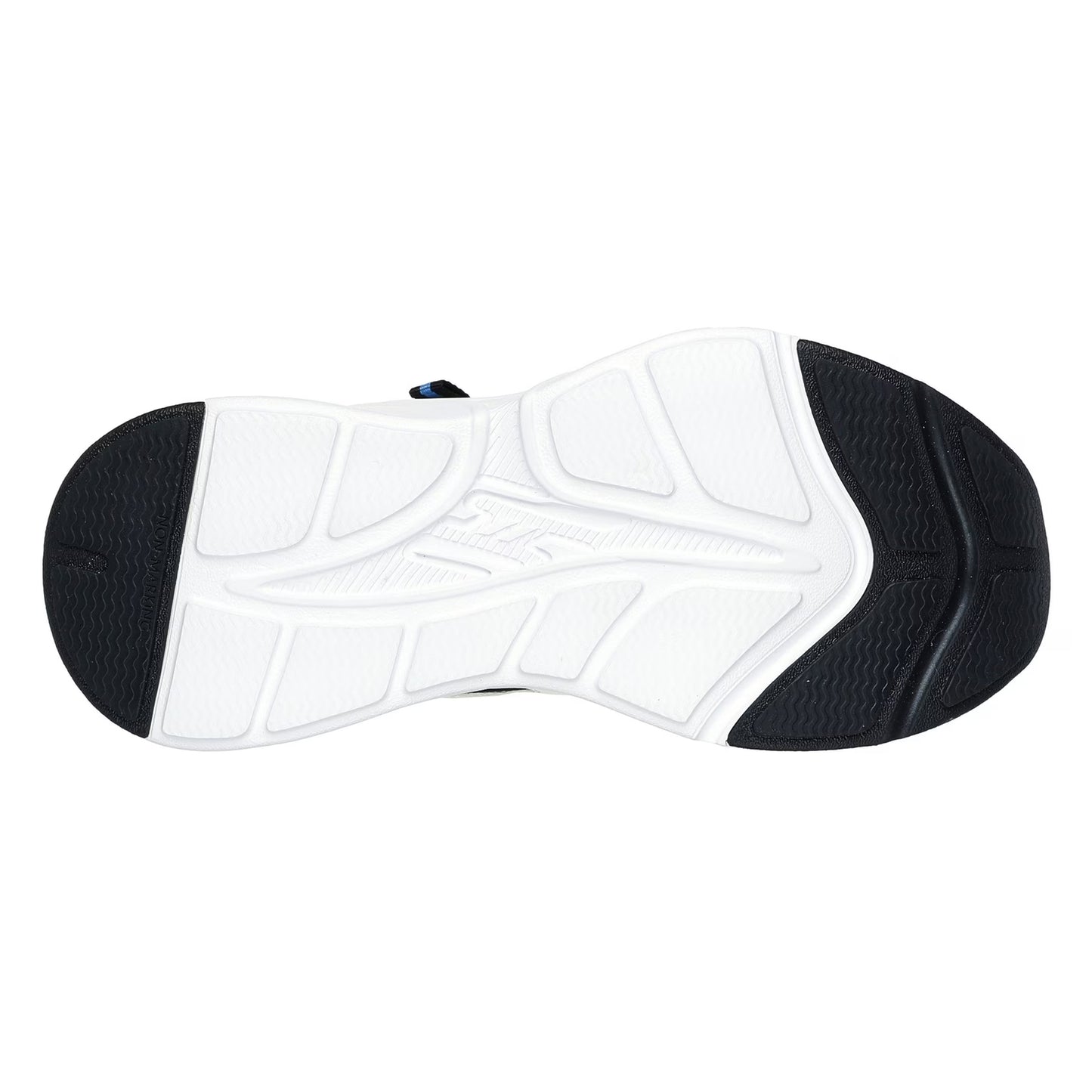 White-Black-Blue - Side - Skechers Childrens-Kids Bobsbamina Mesh Trainers