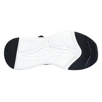 White-Black-Blue - Side - Skechers Childrens-Kids Bobsbamina Mesh Trainers